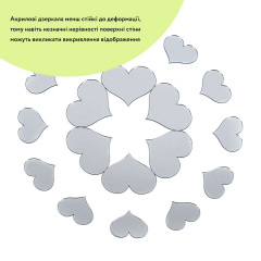 Зеркальный декор акриловый самоклеющийся Sticker Wall 18 шт Серебристый (SW-00002524) Братское