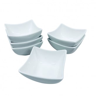 Набір порцелянових соусників Stenson R22038 6 шт 9,2х9,2х4,6 см 23369