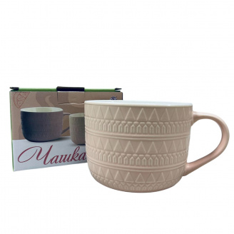 Чашка фарфоровая S&T 4160-97 1000 мл 13.7x10.3 см Персиковый