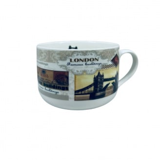 Чашка фарфоровая S&T 3187 London 700 мл 12.8x9 см 23286