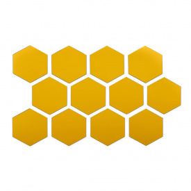 Зеркальный декор акриловый самоклеющийся Sticker Wall 80x70 мм 12 шт Золотистый (SW-00002515)