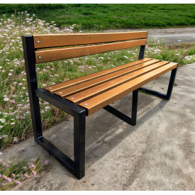 Лавка садова Tobi Sho Лофт Бенч зі спинкою без підлокітників 2 м колір Дуб