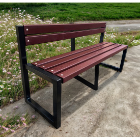 Лавка садова Tobi Sho Лофт Бенч зі спинкою без підлокітників 2,6 м колір Черешня