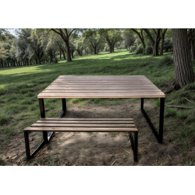 Стіл садовий Tobi Sho Грід у стилі Лофт 1300х700х800 мм, колір Слонова кістка