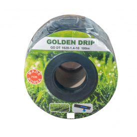 Капельная лента эмиттерная для полива растений GOLDEN DRIP 100 м Черный