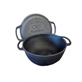 Каструля чавунна з кришкою-сковородою Maysternya Т404СРУк 6 л 26 см