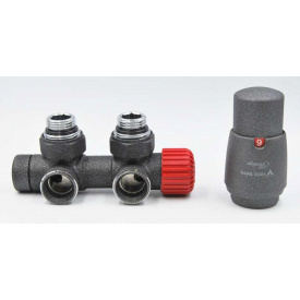 Комплект термостатический 50mm Vario Term TWINS правый,графит ,структ (TSGS0205CFK/P)