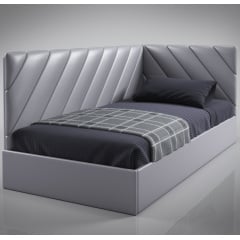 Односпальне кутове ліжко Шерідан Sentenzo софа з м'якими спинкою та виголов'ям для дитячої спальні Київ