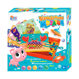 Мозаика 4FUN Game Club Познавательная 84 элемента 12 картинок-шаблонов Разноцветный (140686)