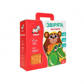 Мозаика Vladi Toys Зверята 6 карточек с животными 6 деревянных фигурок Разноцветный (101537)