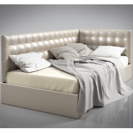 Односпальне ліжко Санрайс Sentenzo дитяча м'яка з каретною стяжкою в дитячу підліткову спальню