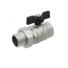 Кран шаровой Raftec 1″ ВН c американкой, прямой, латунь (DRBS3)