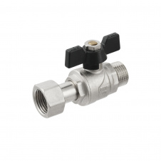 Шаровой кран с накидной гайкой Raftec 1/2″ ВН прямой, латунь (PRBM1)