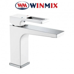 Змішувач для умивальника Winmix Premium WALTER NUT (Chr-001) WHITE-CHROME, Польща Иршава