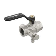 Кран шаровой Raftec 1/2″ ВВ с дренажем, прямой, латунь (WDRH01) Суми