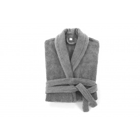 Халат махровий Термаль (чоловічий, oversize, бавовна, світло-сірий) IMI