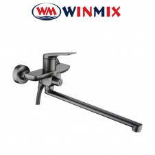 Смеситель для ванны длинный нос Winmix Premium DERBY EURO GRAPHITE (Chr-006), Польша