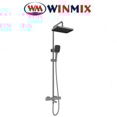 Душова колона з термостатичним змішувачем (3 режими) Winmix Premium VIRGO 009-J GRAPHITE, Польща Коростень