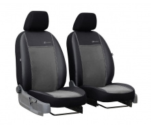 Чехлы на передние сиденья для GEELY CK 2 2007-2011 (2002-2011) POK-TER эко кожа с алькантарой Exclusive серые