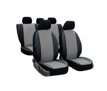 Авточехлы из эко кожи OPEL Astra 2004-2014 (H) mk III POK-TER PERLINE с серой вставкой