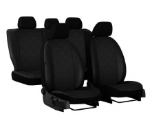 Авточехлы из экокожи Opel Agila A 2000-2007 POK-TER ELIT Premium с черной вставкой