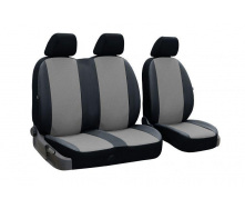 Авточехлы для VOLKSWAGEN LT 1995-2006 POK-TER Perline 1+2 с серой вставкой перфорированной экокожи