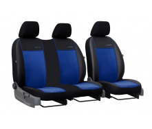 Авточехлы для IVECO DAILY 2011-2014 эко кожа с алькантарой POK-TER Exclusive 1+2 синий