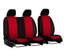 Авточехлы для CITROEN JUMPER 1995-2007 с эко кожи POK-TER Elit 1+2 красный