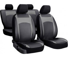 Авточехлы из эко кожи RENAULT Megane 2008-2016 mk 3 POK-TER Design Leather с серой вставкой