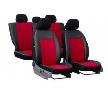 Авточехлы на сиденье POK-TER Exclusive GEELY GХ2 2012- (2002-2011) с красной вставкой экокожа