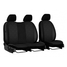 Авточехлы для CITROEN JUMPY 2007- с эко кожи POK-TER Elit 1+2 черный