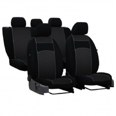 Авточехлы из автоткани для GEELY MK Cross 2010-2016 (2002-2011) POK-TER VIP черные с серой вставкой