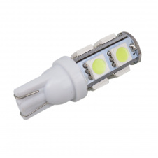 Светодиодная лампа AllLight T10 9 диодов 5050 W2,1x9,5d 12V WHITE