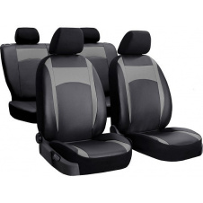 Авточехлы из эко кожи GEELY GХ2 2012- (2002-2011) POK-TER Desing Leather с серой вставкой