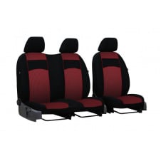 Авточехлы с автоткани для OPEL Movano 1998-2010 POK-TER VIP 1+2 с красной вставкой