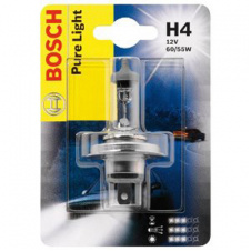 Автолампа BOSCH Pure Light H4 60/55W 12V P43t (1987301001) 1шт./блистер