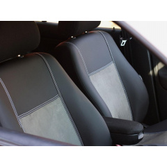 Модельные авточехлы на сиденье Hyundai Elantra 2011-2015 POK-TER Model Exclusive с серой вставкой Івано-Франківськ