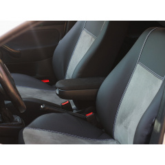 Авточехлы на сиденье POK-TER Exclusive GEELY Emgrand EC7-RV 2009-2016 (2002-2011) с серой вставкой экокожа Курень