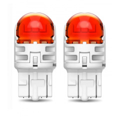 Комплект светодиодных ламп Philips 11066AU60X2 W21/5W LED Ultinon Pro6000 SI 12V 2.5/0.5 W3x16q amber Охтирка