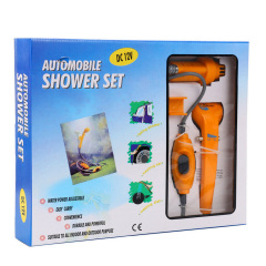 Автомобильный портативный душ RIAS Automobile Shower Set с питанием от прикуривателя Orange (3sm_69708018) Нове