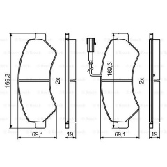 Тормозные колодки Bosch дисковые передние FIAT/CITROEN/PEUGEOT Ducato/Jumper/Ducato 0986494799 Чернигов