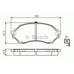 Тормозные колодки Bosch дисковые передние MAZDA 323 1.3i,1.5i,1.6i -03 0986424610 Луцк
