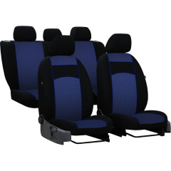 Авточехлы с автоткани TOYOTA Hilux 2005-2015 Pick up Pok-ter VIP с синей вставкой Володарськ-Волинський
