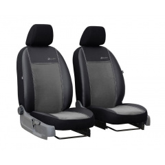 Чехлы на передние сиденья для GEELY CK 2 2007-2011 (2002-2011) POK-TER эко кожа с алькантарой Exclusive серые Косів