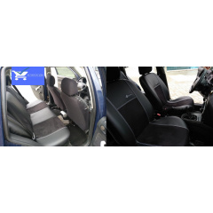 Авточехлы FIAT Fiorino 2008- POK-TER Exclusive екокожа с черной вставкой алькантары Покровск