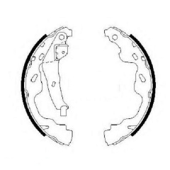 Тормозные колодки Bosch барабанные задние CITROEN/OPEL/PEUGEOT/SUZUKI/TOYOTA C1/Agil 0986487665 Новая Прага