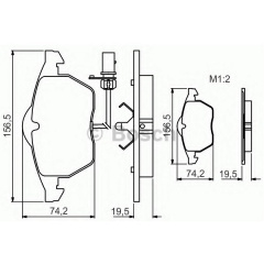 Тормозные колодки Bosch дисковые передние AUDI/VW A4/A6/S6/Passat F 1.8-2.6 >>05 0986495232 Херсон