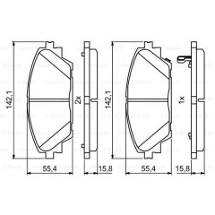 Тормозные колодки Bosch дисковые передние MAZDA 3/Axela/CX-3 F 0986494804 Київ