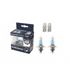 Автолампа галоген Tungsram H4 60/55W 12V (2 шт./пластикбокс) Megalight Ultra +200% 50440XHU Киев