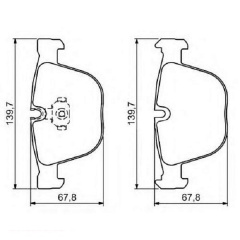 Тормозные колодки Bosch дисковые задние BMW 3/5/6/7X5/X6 R 02>> 0986494325 Херсон